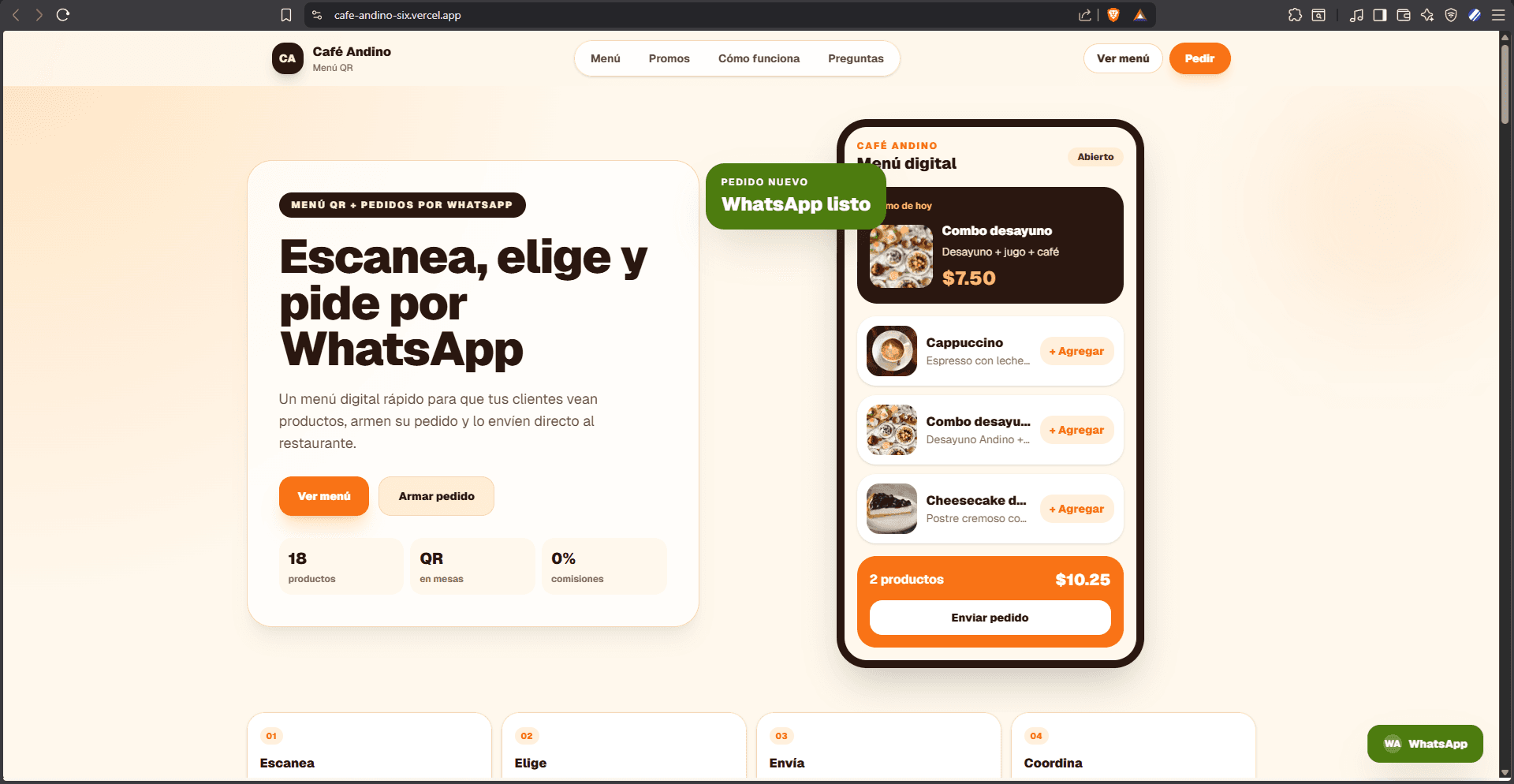 Captura de Café Andino